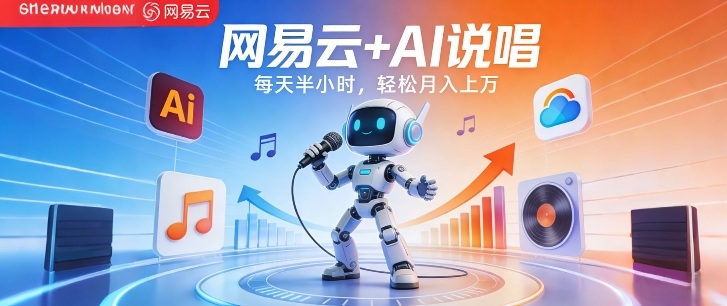 网易云+AI说唱，每天半小时，AI内容创作+流量变现，轻松月入1W - 网创智汇