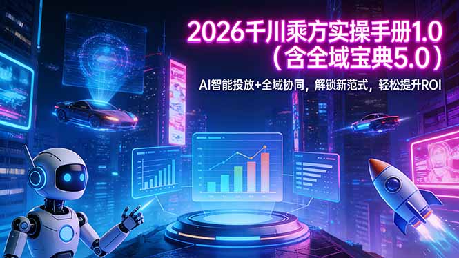 2026 千川乘方实操手册 1.0(含全域宝典 5.0 - 网创智汇