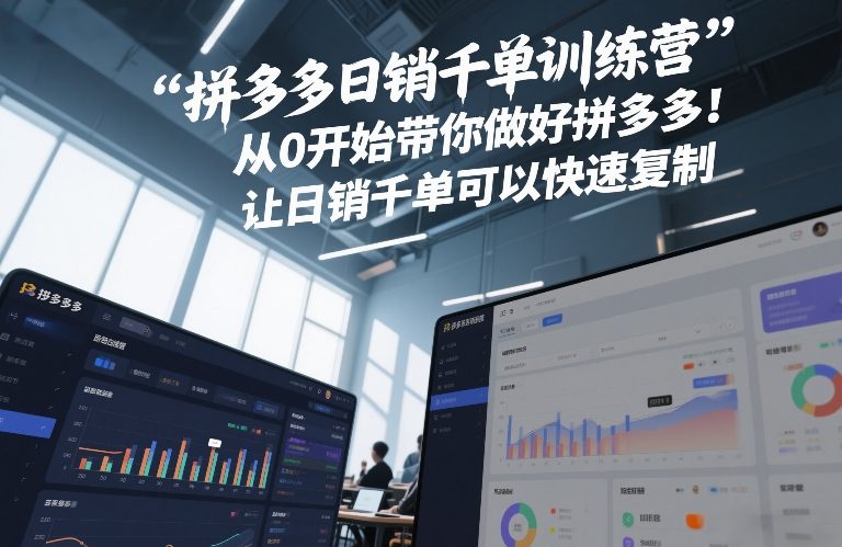 拼多多日销千单训练营，从0开始带你做好拼多多，让日销千单可以快速复制(更新26年1月) - 网创智汇