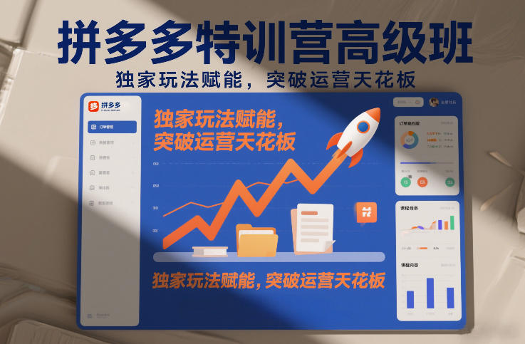 拼多多特训营高阶班，独家玩法赋能，突破运营天花板(更新26年4月1日) - 网创智汇