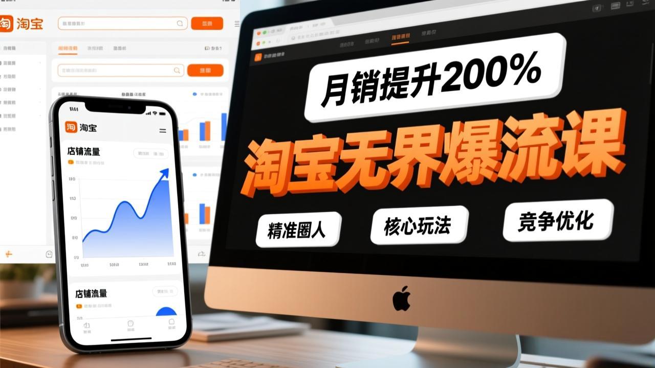 淘宝无界爆流课，精准圈人、核心玩法、竞争优化，快速引爆店铺流量，月销提升200% - 网创智汇