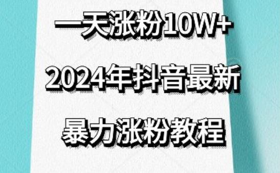 抖音最新暴力涨粉教程，视频去重，一天涨粉10w+，效果太暴力了，刷新你们的认知【揭秘】 - 网创智汇