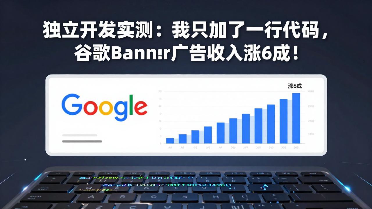 付费文章：独立开发实测：我只加了一行代码，谷歌Banner广告收入涨6成！ - 网创智汇