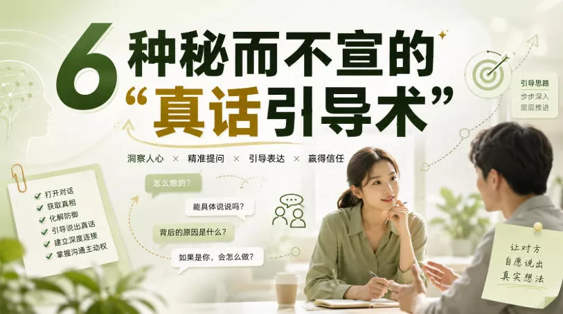 付费文章：6种秘而不宣的“真话引导术” - 网创智汇