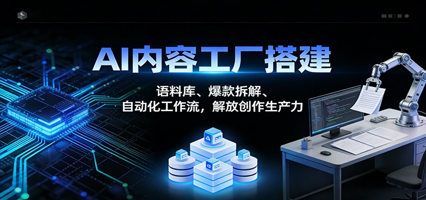 AI内容工厂搭建：语料库、爆款拆解、自动化工作流，解放创作生产力 - 网创智汇