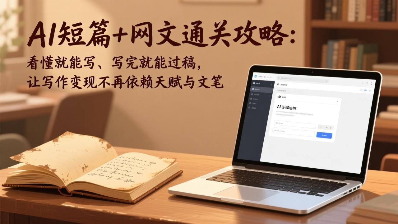 AI短篇+网文通关攻略-更新4月：看懂就能写、写完就能过稿，让写作变现不再依赖天赋与文笔 - 网创智汇