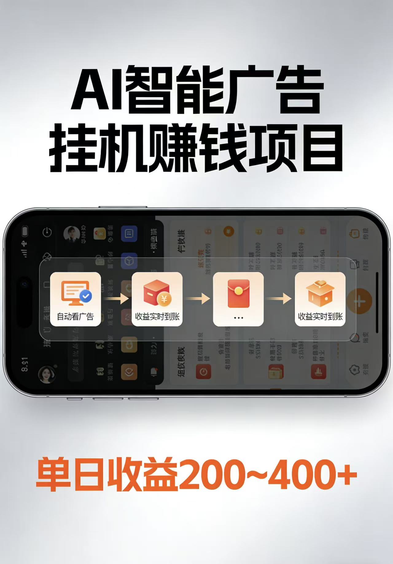 AI智能挂机看广告，每日稳定收益200-400+ - 网创智汇